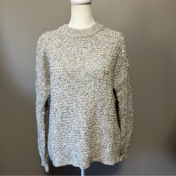 Madewell Pullover Sweater Size XS Relaxed Fit Gray Cotton Wool Alpaca Blend - Picture 1 of 8